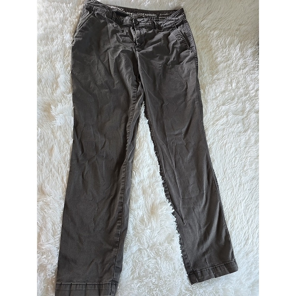 Eddie Bauer Jeans Womens 8 Gray Boyfriend Slim Medium Wash Denim Outdoor Work - Picture 2 of 16